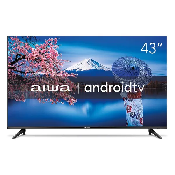 SMART TV AIWA 43” ANDROID FULL HD BORDA ULTRAFINA HDR10 DOLBY ÁUDIO AWS-TV-43-BL-02-A