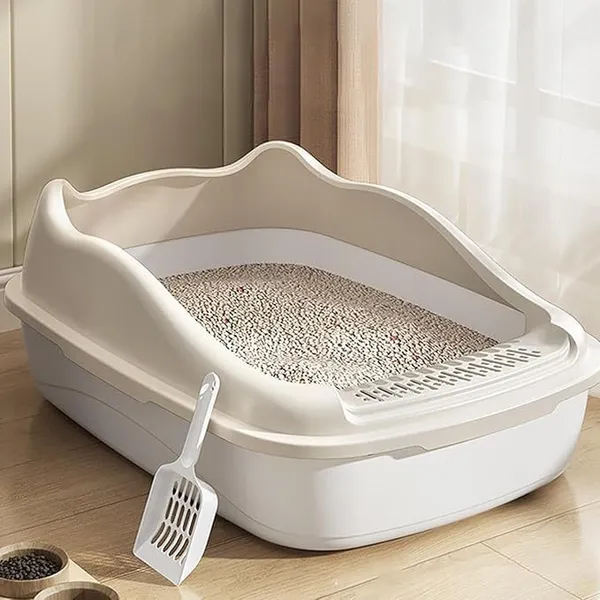 MIW Kit Caixa de Areia Furba para Gatos Encantadora Alta Gigante com e Pá higiênica