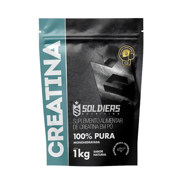 Creatina Suplemento Monohidratada em Pó 100% Pura Importada – Soldiers Nutrition