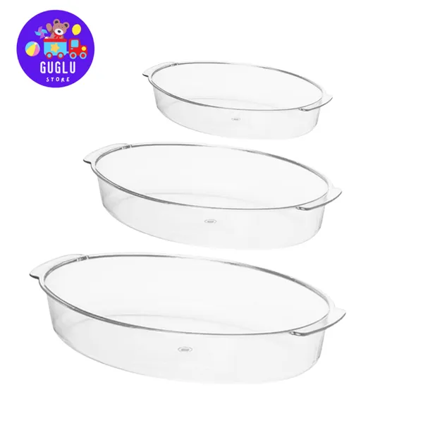 Kit 3 Travessas (Pequena, Média e Grande) – Acrílico