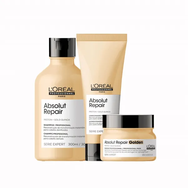 KIT ABSOLUT REPAIR SHAMPOO 300ML, CONDICIONADOR 200ML E MáSCARA 250ML - L'ORéAL
