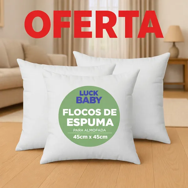 Kit com 4 Refil Enchimentos para Almofadas 45x45cm Flcos de Espuma