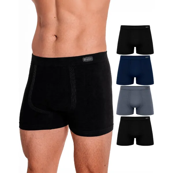 KIT 4 CUECAS BOXER ZHAMARO PREMIUM ALGODãO CUECA SEM COSTURA CONFORTáVEL COTTON RESPIRáVEL SEAMLESS