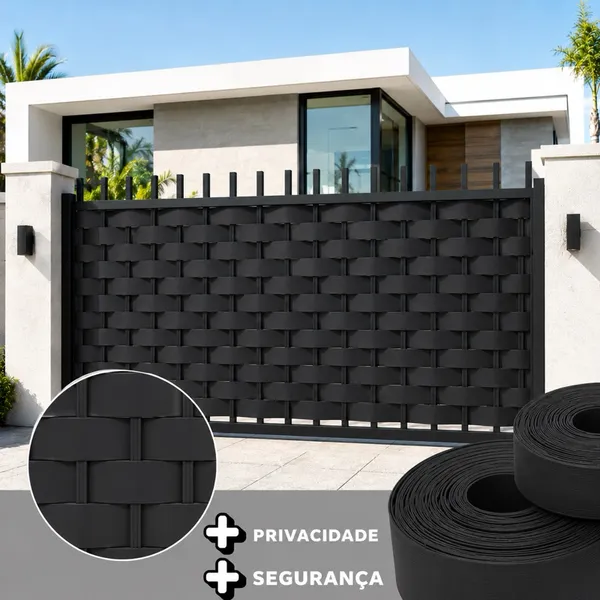 Protetor de portão / fita lona plástica para portão / lona para grades / protetor de grades/privacidade para piscina 7,5