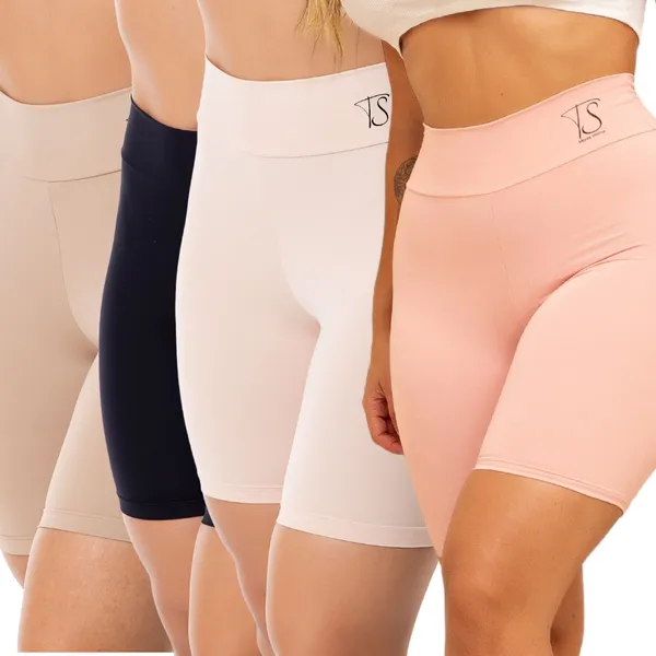 Kit 2 Shorts Segunda Pele Cós Alto Duplo Bermuda Anágua Modeladora Lingerie