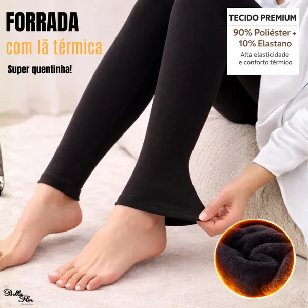 Meia Calça Térmica Peluciada Super Quente Cintura Alta Conforto Máximo Inverno