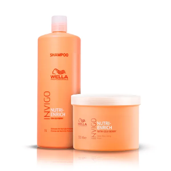 Kit Shampoo 1L e Máscara 500ml Nutri Enrich – Wella
