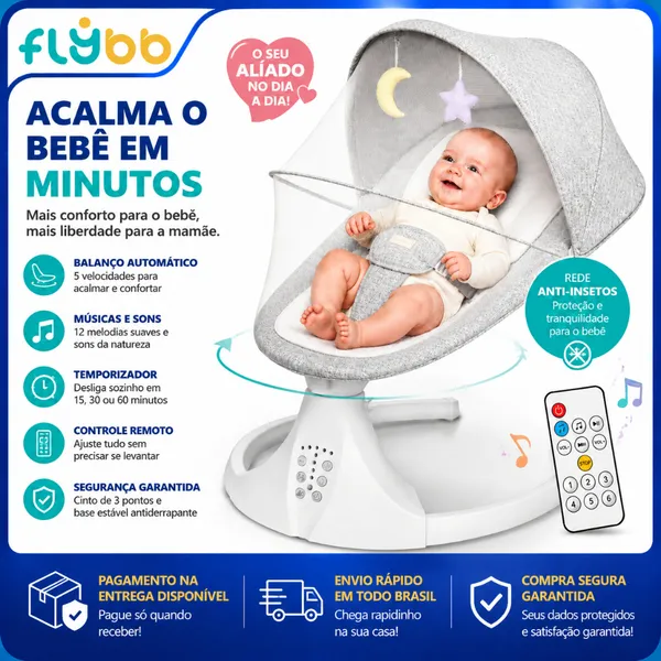 Flybb Cadeira Balanço Elétrica Para Bebê-automática