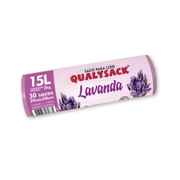 Saco De Lixo  Pia e Banheiro com Aroma Lavanda 30 Un - 15L