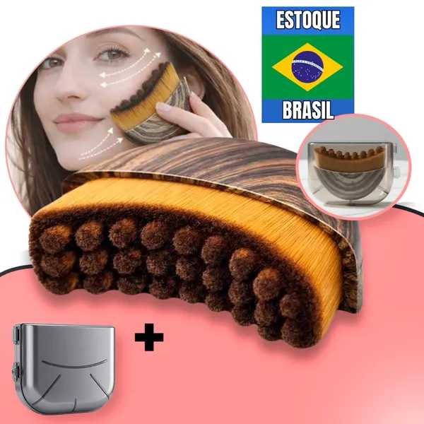 Escova De Massagem De Drenagem Linfática Ergonômica Macia Para Contorno Facial E Mandíbula Escova Lifting Facial
