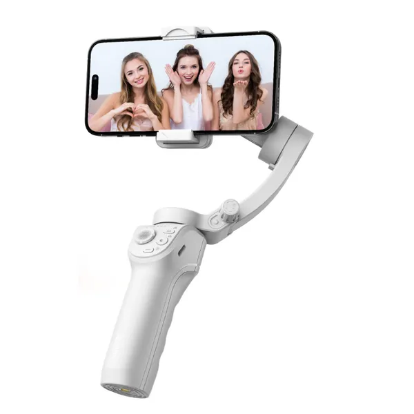 Estabilizador de Celular Portátil Gimbal Rastreamento Facial IA Tripé Dobrável Profissional Vídeos