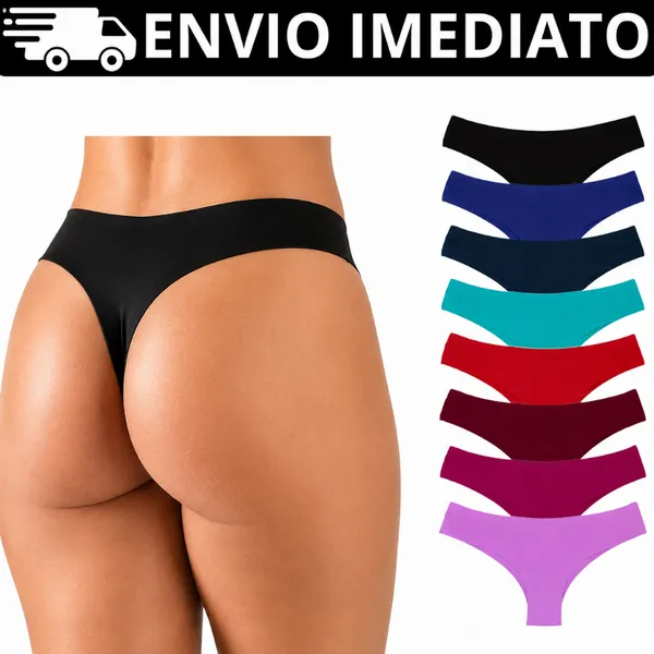 kit 5 calcinhas FIO DENTAL tanga sem costura corte a laser
