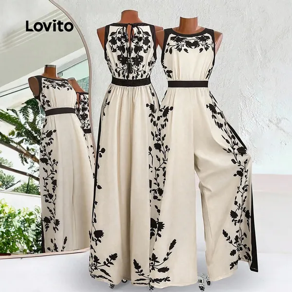 Lovito Macacão Boho Feminino Primavera/Verão LK5LD204