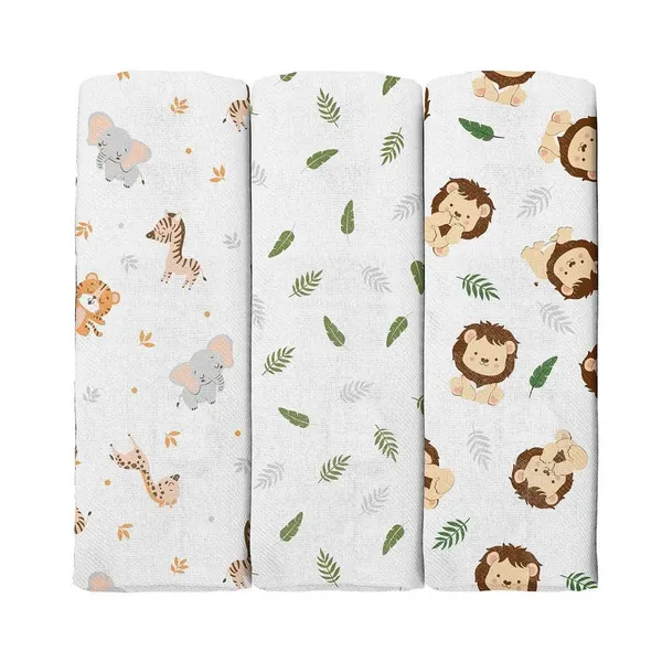 Kit Cueiro Bublim Estampado  80cmX60cm - 3 Peças