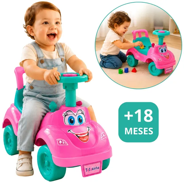 Totoka Infantil Andador Bebe Motoca Rosa