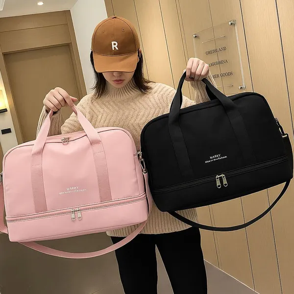 Bolsa Mala Para Viagem Impermeável De Grande Capacidade De Camada Dupla
