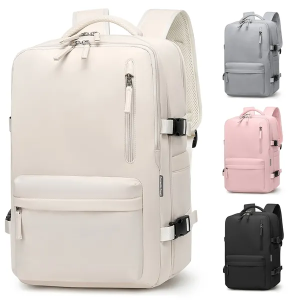 Mochila Vlagem Feminina Masculinas Multifuncional Reforçada Impermeável Expansível Mochila Notebook Antifurto USB