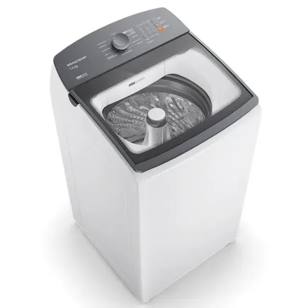 Máquina de Lavar Brastemp Cesto do Inox 14kg Branca com Smart Sensor BWF14AB Branca