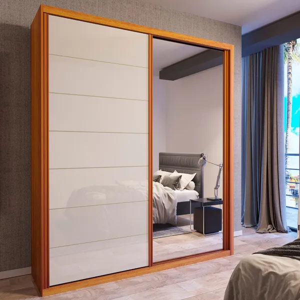 Guarda-Roupa Solteiro 100% MDF Titan C/ Espelho Bom Pastor