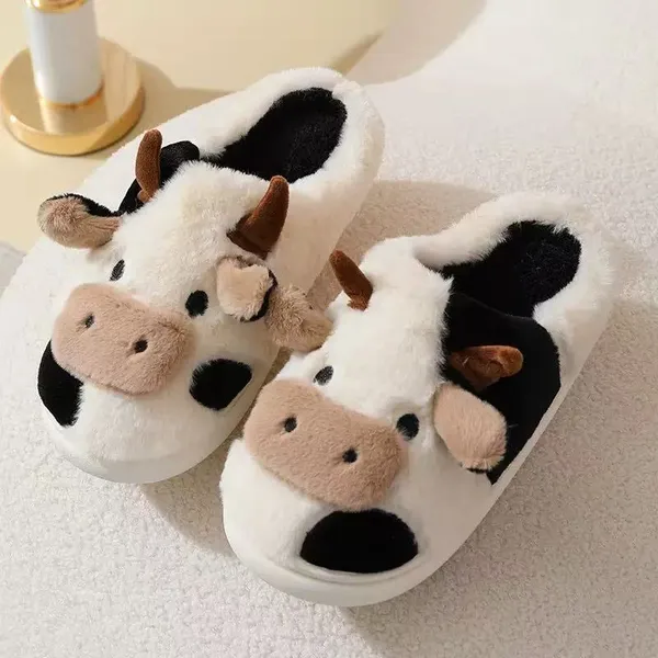 Pantufa De Vaquinho 3D Chinelo Femenino Masculino  Confortável Premium  Antiderrapante Macia Super Presente Pra Familha