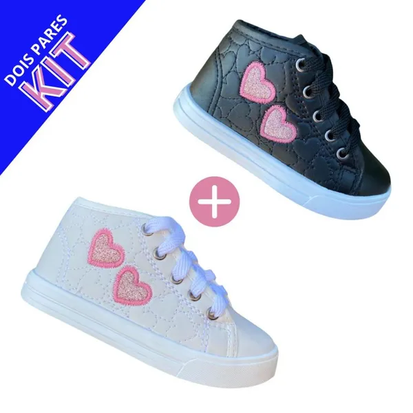 Kit 2 Pares Tenis infantil menina