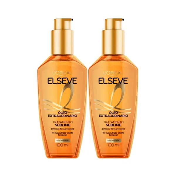 Kit Óleo Capilar Elseve L’Oréal Paris Óleo Extraordinário – Nutrição e Brilho (2 Unidades)
