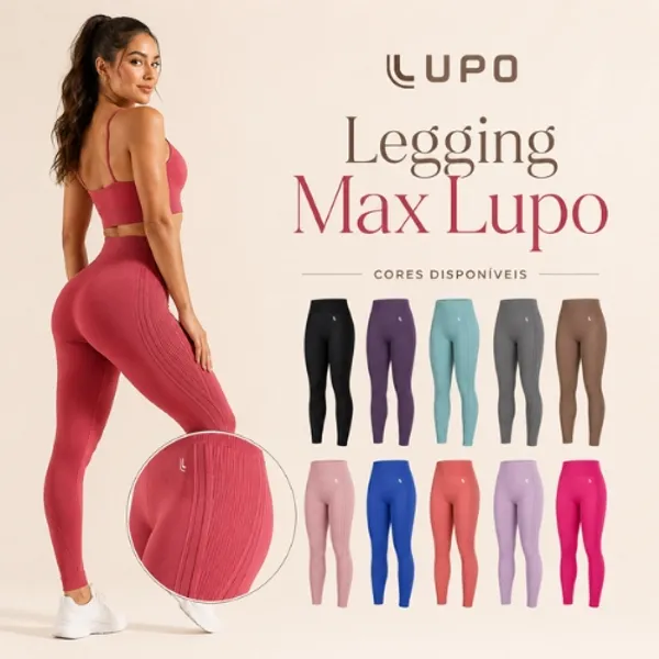 Calça Legging Max Lupo Academia Sem Transparência Original para Treino e Fitness