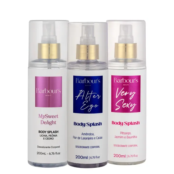 Kit 3 Body Splash Delight Very Sexy Alter Ego Barbours