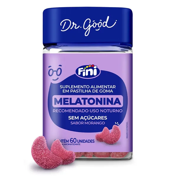Dr Good Gummy Melatonina Fini  60 Unidades Sem Lactose