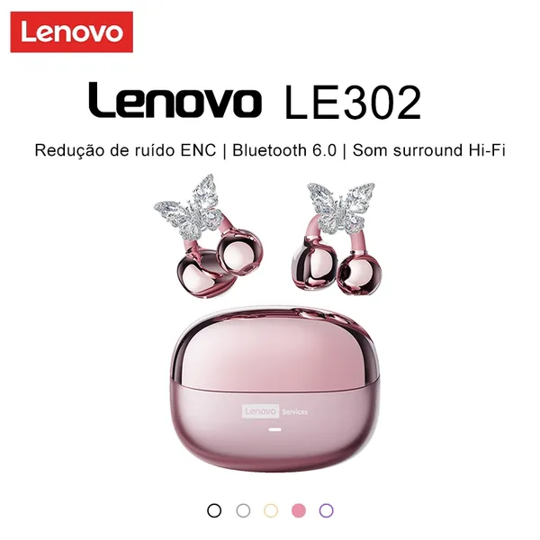 Lenovo LE302 Fones De Ouvido Bluetooth IPX5 À Prova D'água HIFI Qualidade De Som Confortável Durante O Exercício