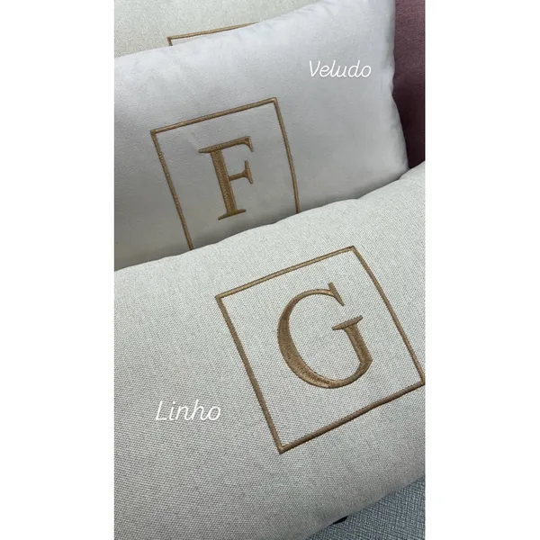 Almofada Baguete (01 UNIDADE) Rineira Moldura QUADRADA Com  Enchimento Personalizada Para Cama Posta 50x30