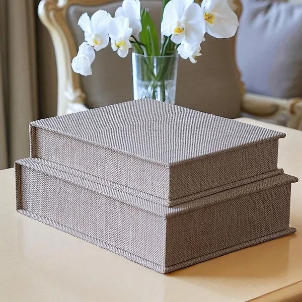 Caixas Decorativas com Revestimento em Juta Acabamento Premium