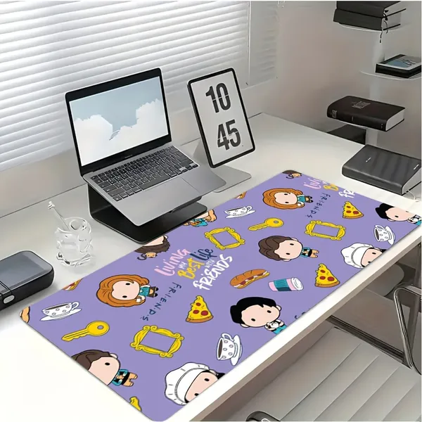 Mouse Pad Com Estampa Da Série Friends Lilás Para O Dia a Dia Escritório Estampa Sublimática