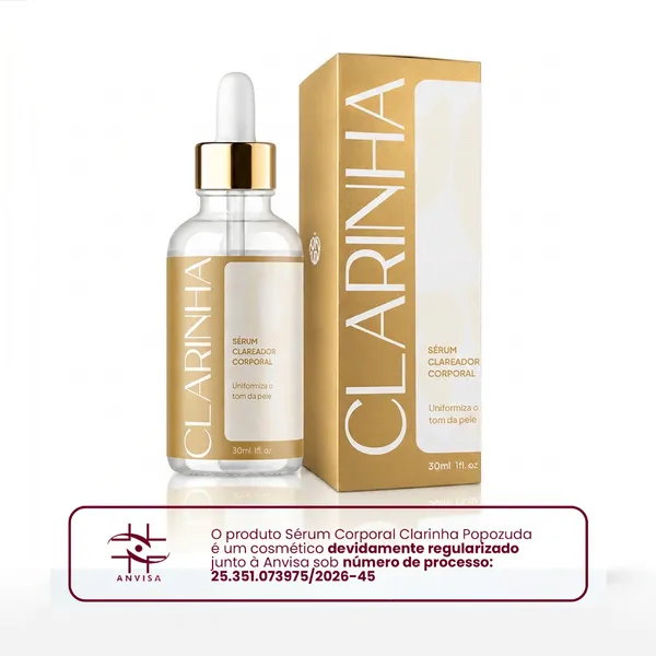 Popozuda Clarinha Sérum Clareador Corporal com Niacinamida e Ácido Tranexâmico