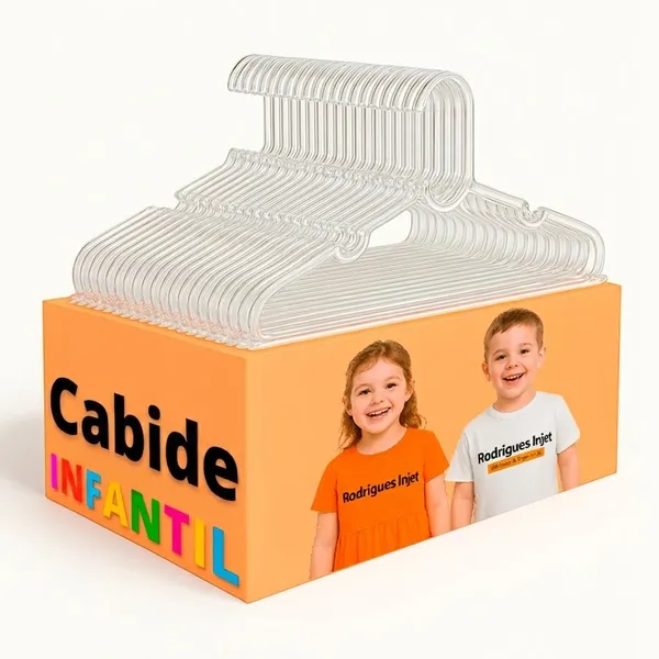 Cabides infantil acrilico ideal para organização Transparente