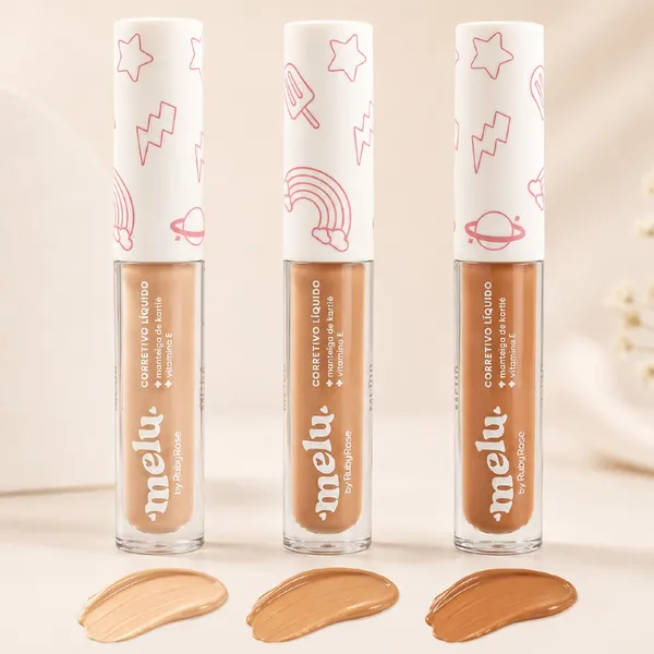 Corretivo Líquido ​com Manteiga de Karité e Vitamina E MELU 3,5ml - RUBY ROSE
