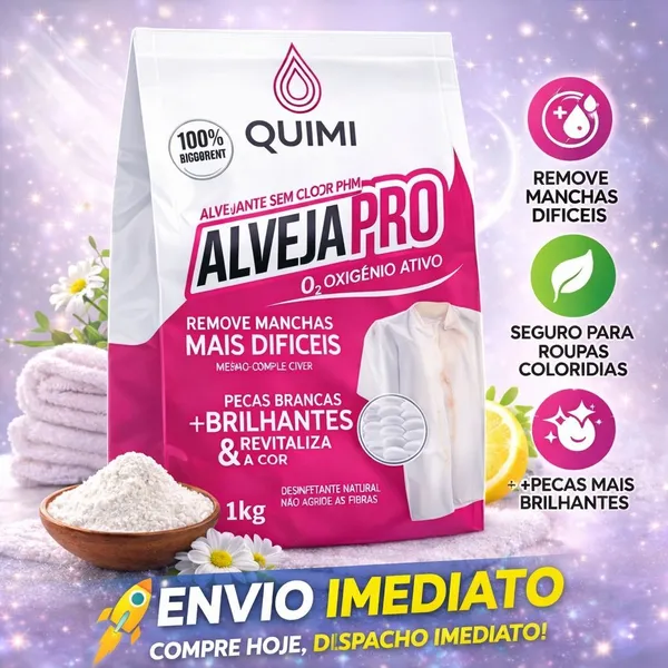 Tira Manchas  Em Pó Alveja Pro Para Roupas Brancas 1 Kg