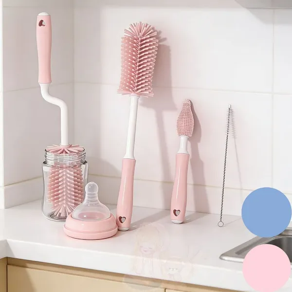 kit4un Escova de lava mamadeira para bebê Escova de silicone