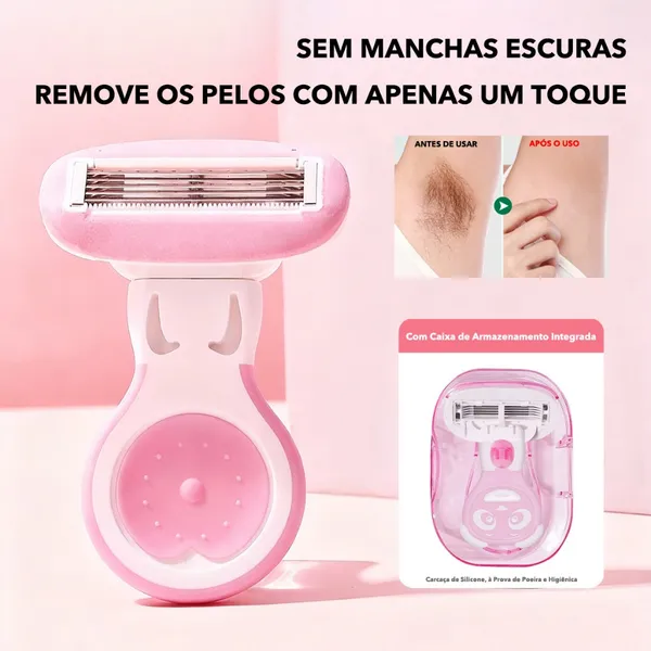 Removedor de Pelos Feminino Pernas Área Íntima Mini Removedor de Pelos Fácil de Transportar