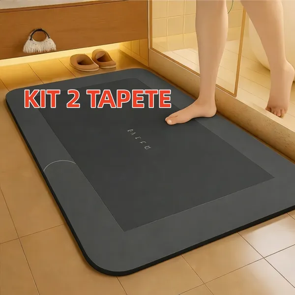 Tapete de Banheiro Antiderrapante Absorvente Secagem Rápida Macio Para Box Lavabo Quarto