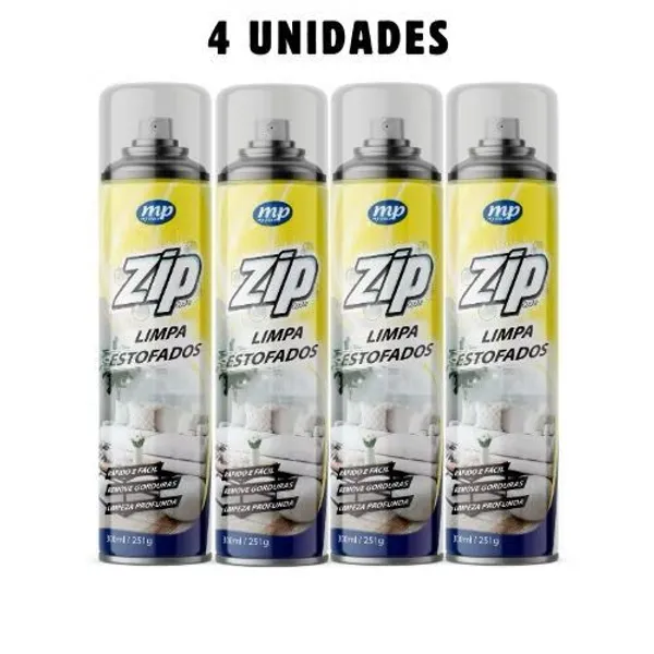 Espuma Spray Zip Clean 300ml Limpa a Seco para Sofá, Estofados e Banco de Carro