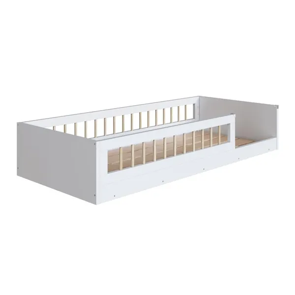 Cama Montessoriana Infantil Solteiro Affetto Branco - Completa Móveis