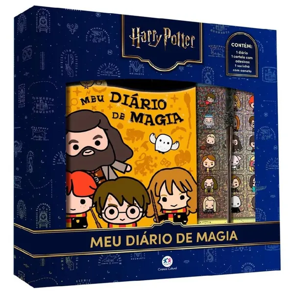 Meu Livro Diário De Magia Harry Potter Com Caneta Varinha