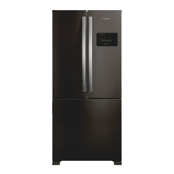 GELADEIRA FROST FREE FRENCH DOOR 3 PORTAS BLACK INOX BRASTEMP - BRO85ME