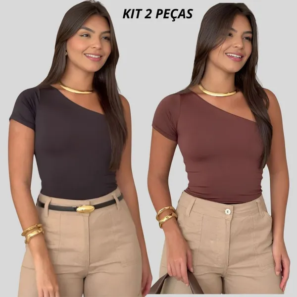 Kit 2 Ou 1 Unidade Blusa Feminina Mula Manca Suplex com Forro – Moda Blogueira Conforto e Estilo