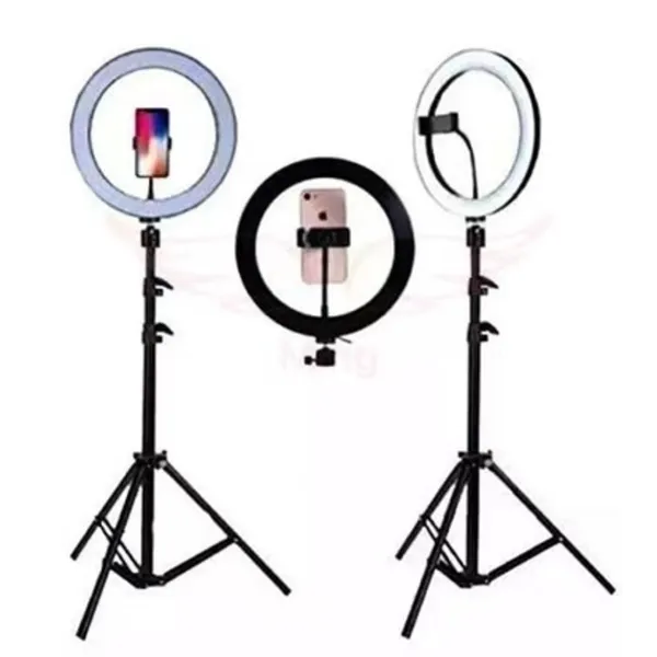 Kit Completo Anel Luz12  30cm Com Tripé 2.1M Dimmer  suporte celular ming