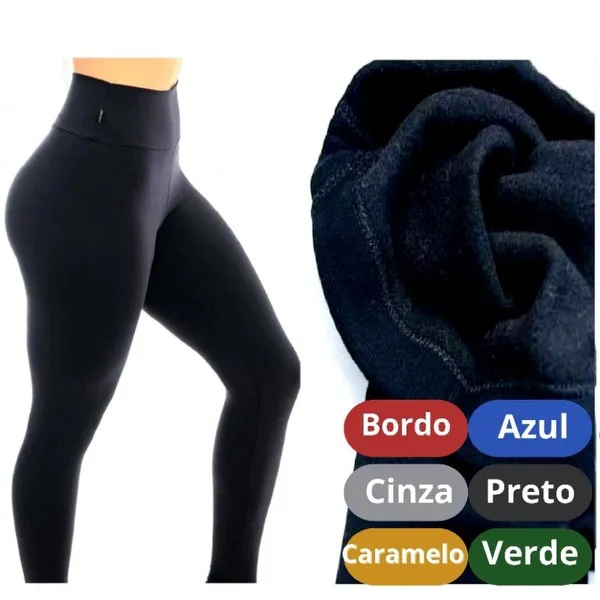 LEGGING FLANELADA FEMININA PELUCIADA QUENTINHA INVERNO