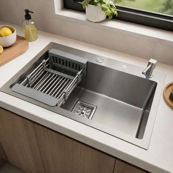 CUBA COZINHA GOURMET INOX 304 60X40 ESCOVADA 3MM ESPESSURA COMPLETA ANTIRRUÍDO