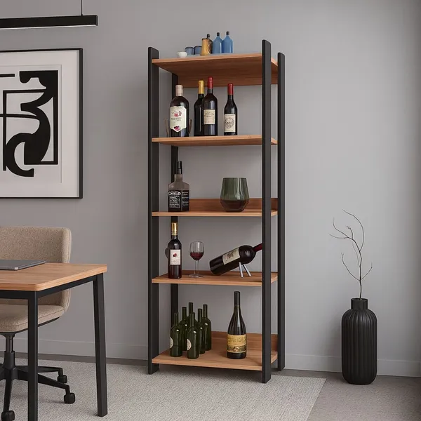QUEIMA DE ESTOQUE - Estante Organizador Industrial c/ 5 Prateleiras para Cozinha –  Estilo Vintage