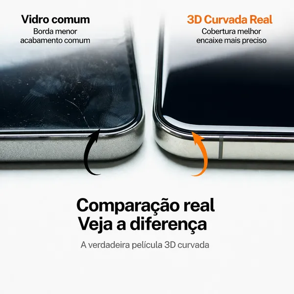 Película Vidro 3D HD Antiestática iPhone 17 16 15 14 13 12 11 XR XS Max – Sem Bolhas, Ultra Transparente, Proteção Tela